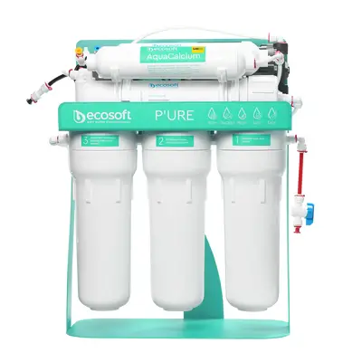 Ecosoft BWT Pure Aquacalcium Mint filtr do wody z pompą, na metalowym stojaku