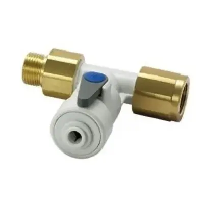 SV9 John Guest, kątowy zawór odcinający z zaworem zwrotnym 3/8" x 1/4"