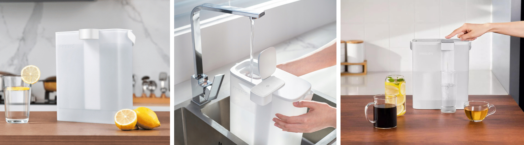 Dzbanek filtrujący z pompą elektryczną Philips AWP2980WH